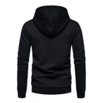 Kepokasn Men's Casual Pullover Hooded Sweatshirt-Black - image 2