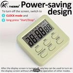 Generic Multifunctional Silent Timer, Time Manager, Small Alarm Clock Timer ABS Electronic Digital Timer 24 Hour Magnetic Kitchen Cooking Dining Student Alarm Clock Bathroom Gym Classroom Timer(Black) - image 7