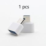 Mini USB Type-C OTG Adapter - 1pcs White