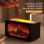 Generic 3D Flame Fireplace Effect Aroma Diffuser & Humidifier – Ultrasonic Essential Aroma Diffuser with LED Light with FREE 1 Essence Aroma - image 4