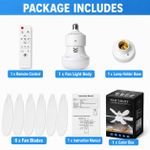 CAPro 52cm E27 LED Ceiling Fan Light, Screw-in with Remote Control, 3 Color Modes - image 8