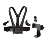 product_image_name-Generic-Adjustable Phone Clip Holder With Chest Strap Fixation Bracket for Sport Camera Mobile Phone Camera Black Holder Accessory-5