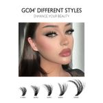 product_image_name-Generic-Set of 160 Clustered Eyelashes for, Featuring C Curl Long Single Eyelash Hybrid Tray - Black-4