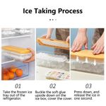 Generic Press Type Ice Cube Maker Silicone Ice Tray Mold Creative Storage Box Lid - image 6