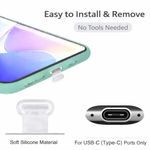 Generic ( 2 PIECES )White Phone Charging Port Dust Plug – For Type-C - image 4