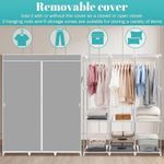 product_image_name-CYFAZA-Portable Closet Storage Organizer Clothes Mobile Wardrobe Shoe Clothing Rack Shelf Dustproof Non-Woven Fabric, Easy to Assemble-6