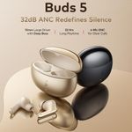 Itel Buds 5 32dB ANC Earbuds 4-Mic Clear Calls 13mm Drivers Premium Design Warm Sand