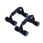 Unisex Push Up Bars Stands - Black/Blue