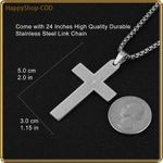 product_image_name-Fashion-Stainless Steel 2-Piece Necklace Set - Compass & Cross Pendant for Men & Women-4
