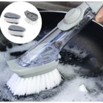 product_image_name-AD GALAXY-2 in 1 Long Handle Dish Washing Brush with Liquid Soap Dispenser  - Grey-1
