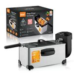 RAF 3.5 Liter Electric Deep Fryer-Black & Silver Colour