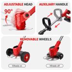 product_image_name-Generic-Cordless Weed Wacker Grass Trimmer Electric Weed Mower, 3 Adjustable Blades, Electric Cordless Garden Trimmer-3