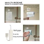 product_image_name-Generic-Stainless steel cling film dispenser, paper towel holder, stainless steel punch-free wall-mounted cup holder, kitchen storage rack, tissue holder.-3