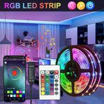 product_image_name-Generic-15M LED Strip Light Phantom Color USB Light Strip RGB Flash Color Change 5V APP Remote Control For Party Bluetooth Flowing Running Light Desktop Ambient Light - Multicolor-2