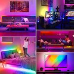 product_image_name-Generic-15M LED Strip Light Phantom Color USB Light Strip RGB Flash Color Change 5V APP Remote Control For Party Bluetooth Flowing Running Light Desktop Ambient Light - Multicolor-6