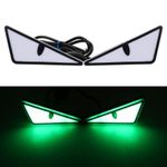 Generic Motorcycle LED Decorative Warning Lights / Triangle Devil Eyes Design / Universal Model Green Light - image 2