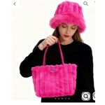 Fashion Tote bag with hat- pink - image 2