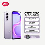 Itel City 200 Slim Design Smart Andriod Phone- 128GB + 4GB +8GB -5200mAh - 24monthswarranty