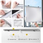 Generic Window Blackout Curtains,Retractable Car Sunshade with Suction Cups, No Drill Roller Curtain - image 7