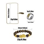 product_image_name-Generic- men's large dial steel strap watch + feather necklace bracelet ring set-4