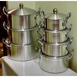 White Label 7Pieces Aluminum Cooking Set - Silver - image 2