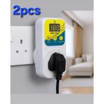 Electrical Tools 2pcs Smart Power Universal Protector  Electrical  appliances Safeguard Tools  – Voltage Surge Protector  Automatic Power Cut-Off Appliance Safety Device - White - image 3
