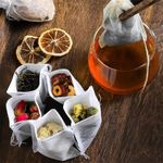 Generic Disposable Tea Bags for Loose, 200pc Leaf Tea Drawstring Empty Tea Bag - image 7