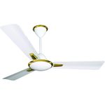 Crompton Aura Ceiling Fan – Stylish Comfort & Powerful Cooling - 900mm - White/Gold 