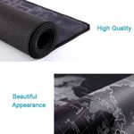 product_image_name-Generic-Anti-Slip World Map Pattern Mouse Pad Keyboard Mat,Size: 60 x 30cm - Black-4