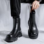 product_image_name-VANHUHU-Men's High-top Formal Loafers & Slip-Ons Flat Boots Business Shoes Black-6