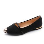 Fashion Spliced Flat Sandals Pointed-Toe Flat Shoes for Women Black Slip-On Soft Sole Commuter Flats Women Shoes Elegant Women's Shoes Classy Lady Dress Shoes Suitable for Parties Weddings Travel Daily Commute Music Festivals Black - image 5