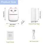 product_image_name-Generic-Portable Mini Wireless Thermal Printer - 200dpi Bluetooth Label and Photo Maker - White-2