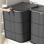 product_image_name-Generic-Folding wardrobe storage bag, large capacity storage box, household double zipper with handle for clothing and bedding sorting bag-1
