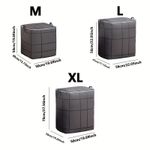 product_image_name-Generic-Folding wardrobe storage bag, large capacity storage box, household double zipper with handle for clothing and bedding sorting bag-3