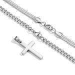 Fashion 2-Pack Titanium Steel Men's Necklaces - image 2