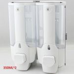 Generic 350ML double head soap dispenser, wall mounted soap dispenser, lotion container - image 8