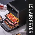 Generic Digital Multipurpose Air Fryer/Oven -15L, Grey/Black - image 3