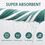 Generic 3Pcs Highly Absorbent Oversized Bath Salon Towels - Green - image 3