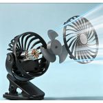 Generic Rechargeable Fans 720° Rotation 4-speed Wind 10000mAh Clamp Fan - image 3