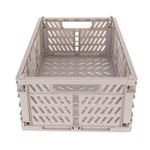 Generic Foldable Plastic Storage Crate Basket - Grey (Large Capacity, Collapsible)​ - image 4