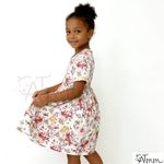 product_image_name-Catpapa-Limited Time No Restock ! 4-7 years Baby Pink Flower Pattern Short Sleeve Dress for Parties, Outdoor Activities, Comfortable and Cool, Easy to Clean-5