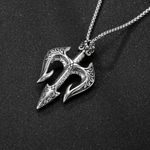 product_image_name-Fashion-ASCENT Men Necklace Vintage Titanium Steel Trident Pendant Chain– Silver Designer Necklace-8