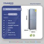 Nasco 158ltr Bottom Freezer Refrigerator - image 4