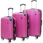 3 Set Traveling Bag Trolley Suitcase - Pink
