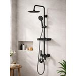 product_image_name-White Label-Shower 360° Rotation High-Pressure Shower Head Set Sprayer Kit - Black-1