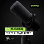 Shure Dynamic Microphone For Broadcast, Podcast, Live Stage Recording (SHURE SM7B) - Black - image 4