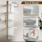 Generic 5 Tier Wall-mounted Storage Rack, Decorative Storage rack, Wall-mounted/Column Shelf - White - image 2