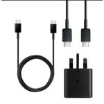 Samsung 25W 3-Pins Type-C Super Fast Wall Charger With Cable Compactible - Black