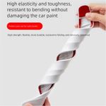 Generic 2pcs/set Front and Rear Bumper Anti-Collision Carbon Fiber Texture Car Body Scratch Protection Strip Widened - image 2