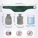 product_image_name-Generic-3 in 1 Hot Water Bottle Long Rubber Warm Water Belt With Soft Plush Warmer Cover Hot Water Bag for Neck/Shoulder/Back/Legs,Pain Relief-3